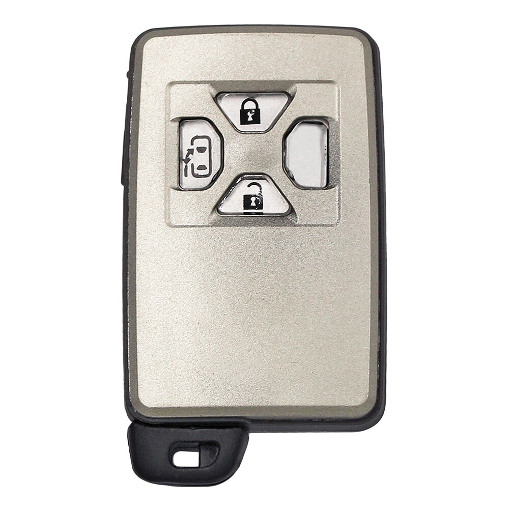 Funda inteligente para llave de coche, carcasa de 2/3/4/5 botones para Toyota Reiz, Avalon, Previa, Alphard, Prius, Color plata/negro: A