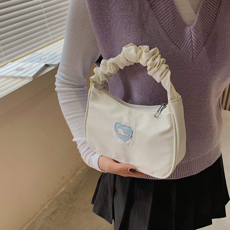 Bolso gótico de lona para las axilas, bolsa de hombro negra para Halloween, chica oscura, Punk, Retro, Unisex