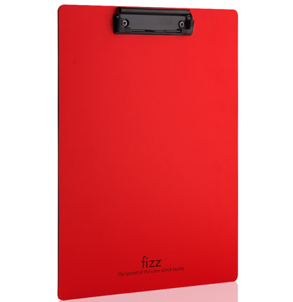Multicolor A4 PP Waterdichte Klembord Papier Bestandsmap Student Tekening Schrijven Pad Board Kantoor Business Bestand Clip Briefpapier: Rood