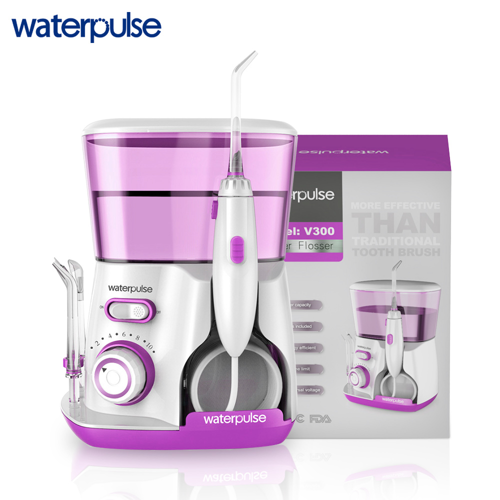 Waterpulse V300R Water Flosser Met 5 Tips Elektrische Monddouche Tanden Bleken 800Ml Capaciteit Mondhygiëne Voor Familie Zorg