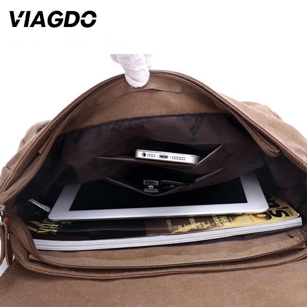14 Inch Retro Casual Messenger Tassen Voor Mannen Schoudertas Canvas Crossbody Pack Kantoor Reistas Mannen tassen