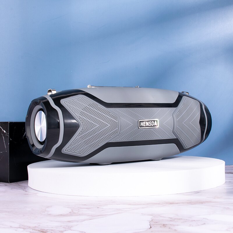 High Power 40W Wireless Speakers For Bluetooth PC Computer Portable Outdoor Column Stereo Subwoofer Boom Box Music Center Radio: GRAY