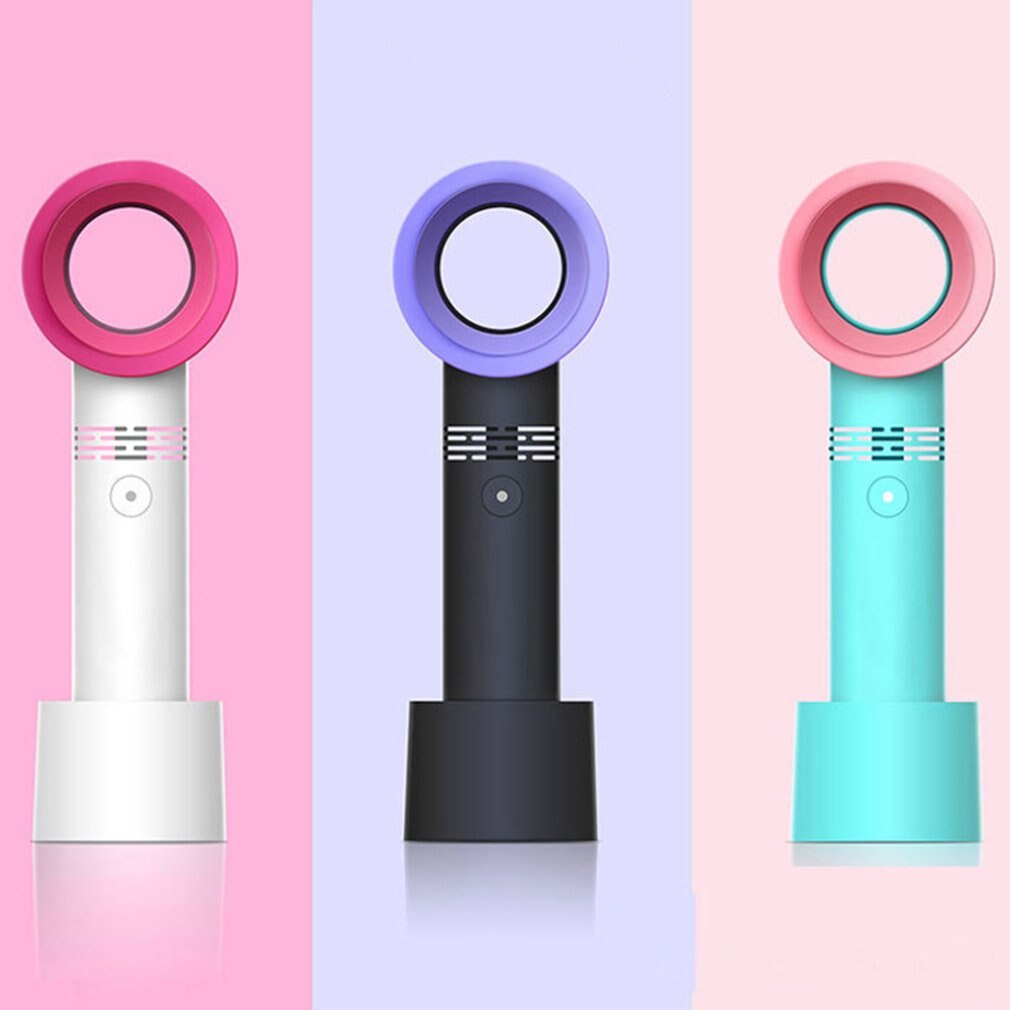 Bladloze Ventilator Oplaadbare Handheld Mini Fan Handige Usb Ventilator Draagbare Mouwloze Mini Bladeless Koeler Handy Fan