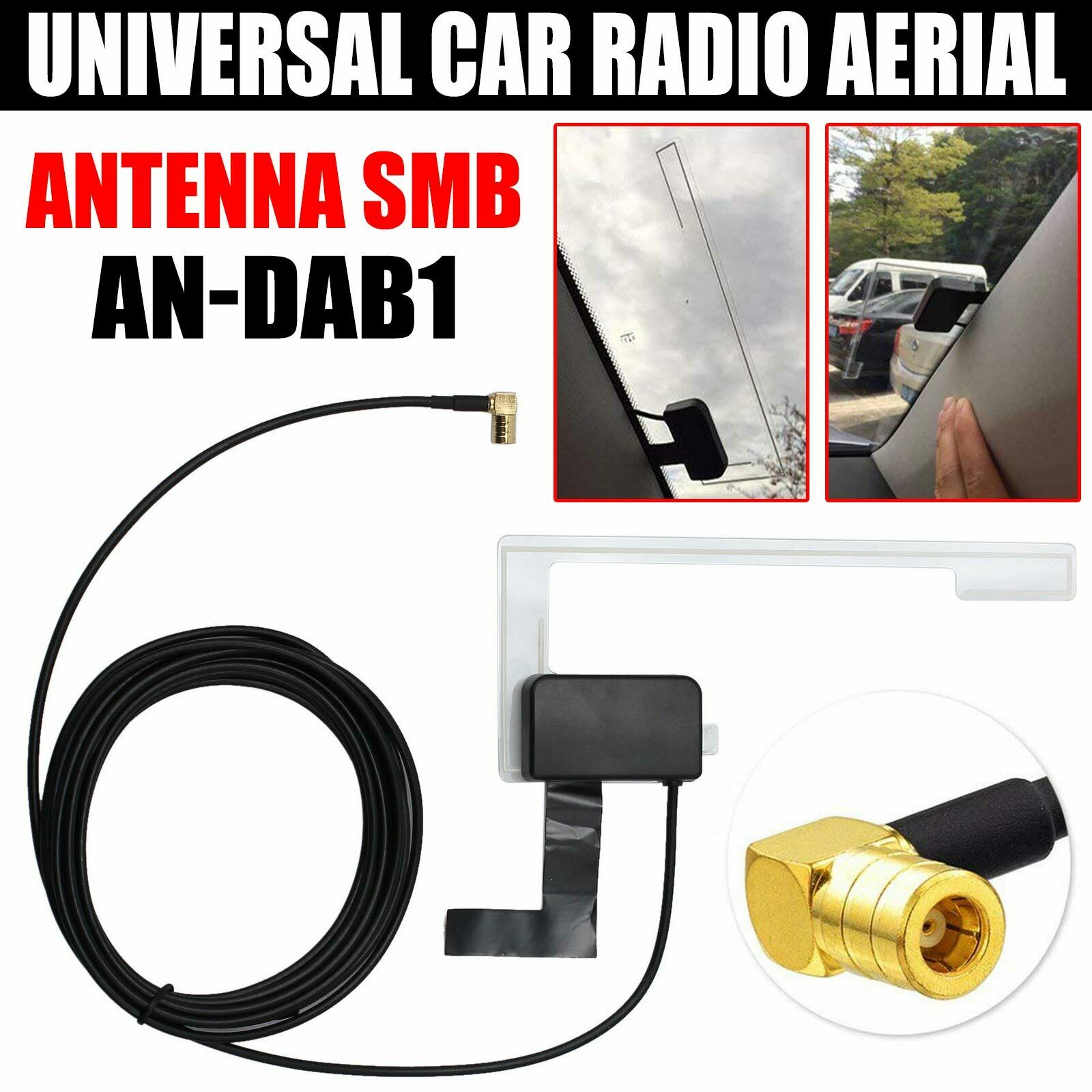 Alpine DAB Digital Car Aerial Antenna Window Glass DAB - Digital Radio Antenna With Built In Signal Booster