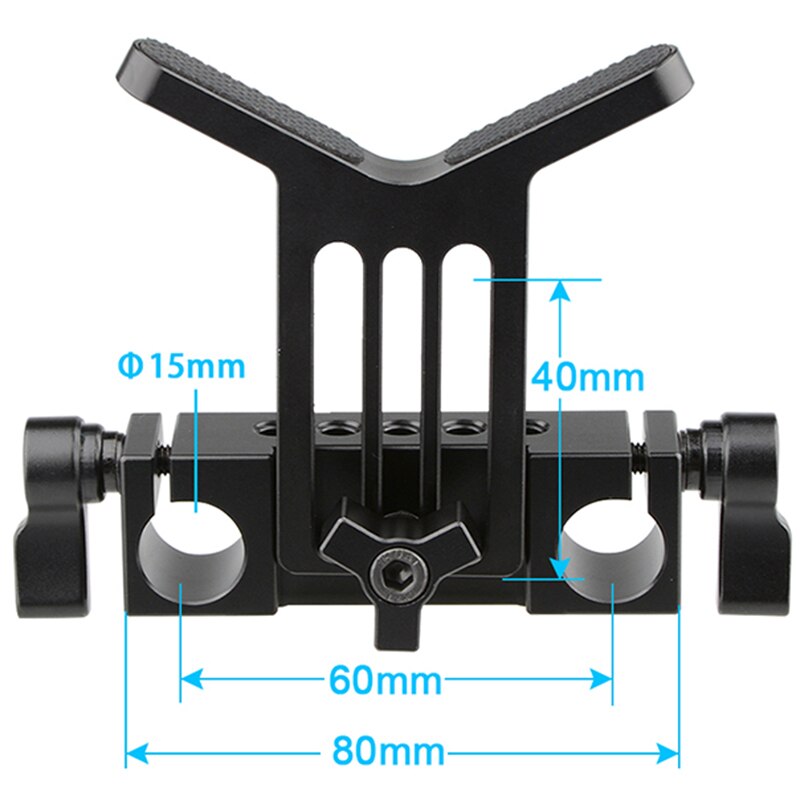 Volledige lensondersteuning 15mm staafklem railblok voor dslr-rig staafondersteuning railsysteem  c1108 camerafotografie-accessoires
