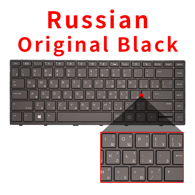 Märkesoriginal för hp probook 430 g5 440 g5 445 g5 640 g4 640 g5 engelskt laptoptangentbord amerikanskt  l01071-001 l00735-001: Kaffe