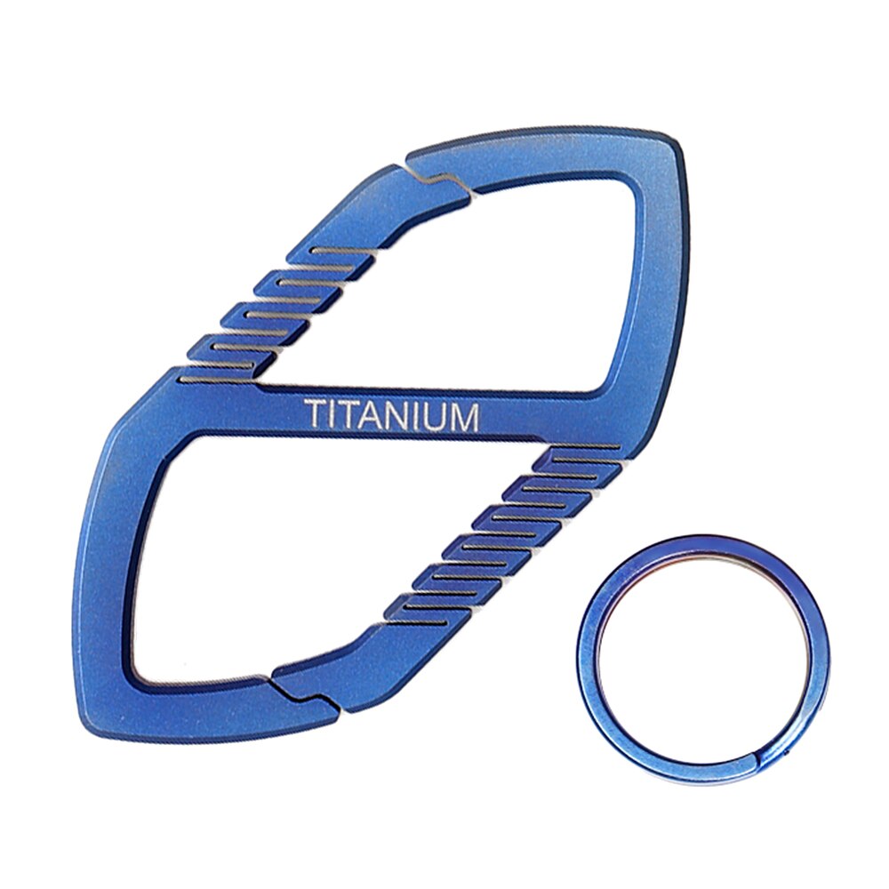 Titanium karabinhage ultralet titanium legering nøglering karabinhage hurtigudløsningsholder med nøglering titanium karabinhage: Karabinhage 1