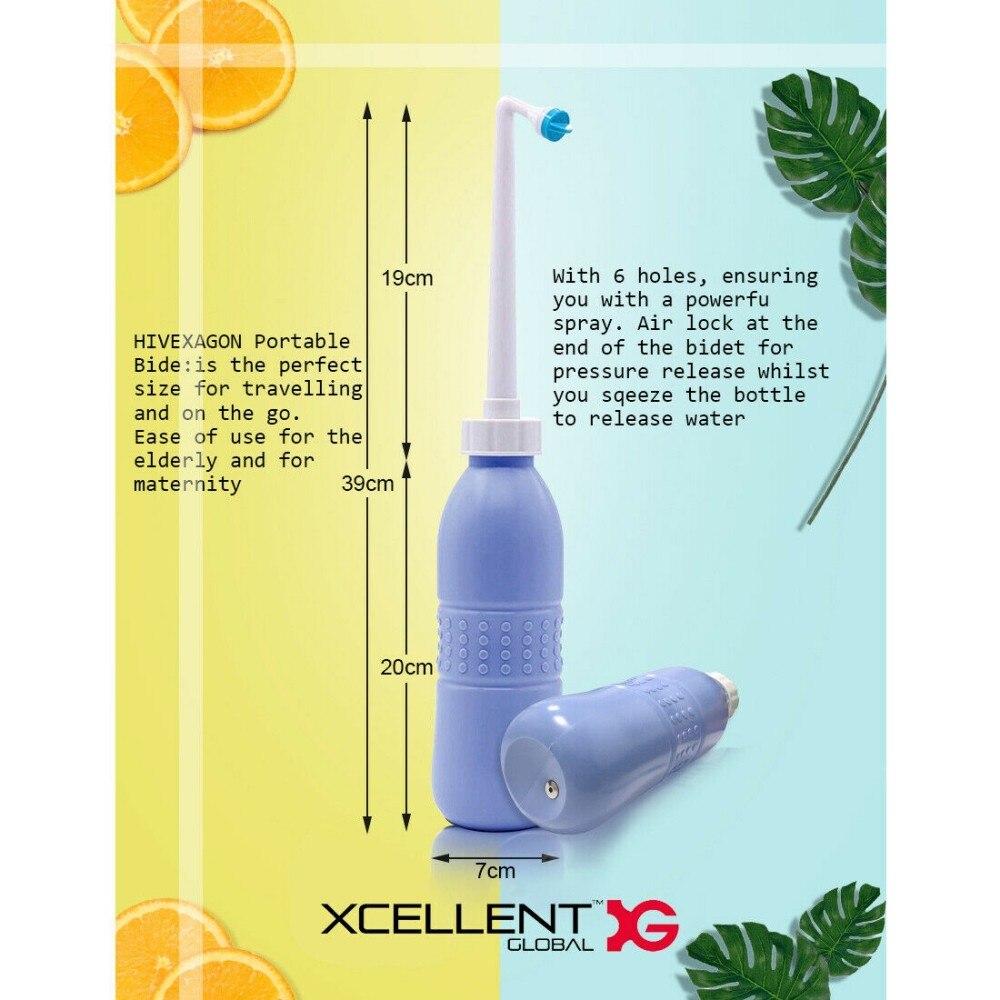 600ML Sprayer Personal Cleaner Hand Held Seat Bidet Tackle Toilet Hygiene Washing Anus&Vaginal Cleaning Portable Toilet Bidet