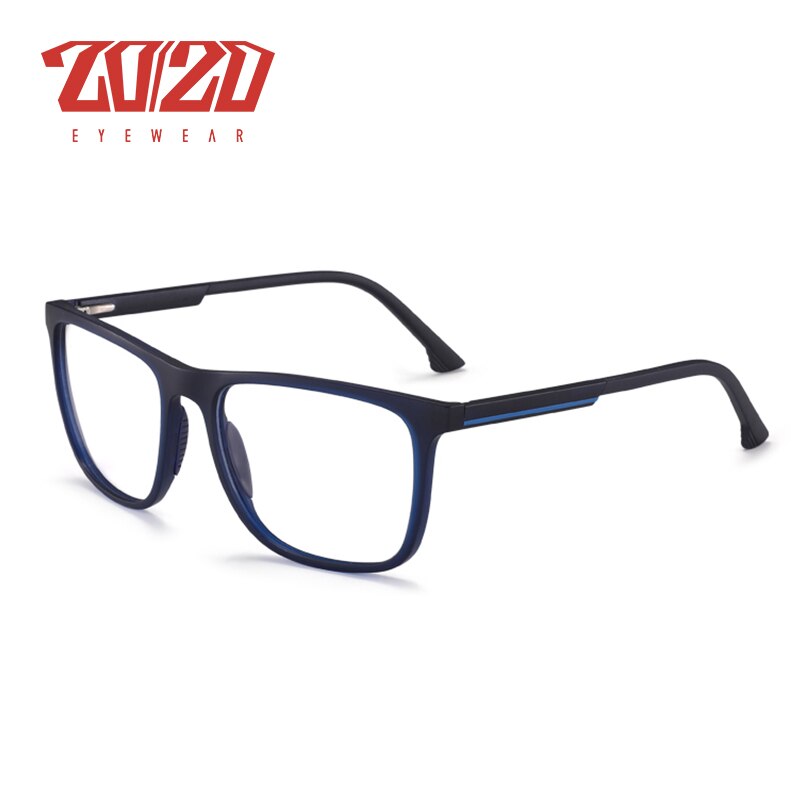 20/20 Tr90 Brilmontuur Mannen Vierkante Brillen Mannelijke Klassieke Volledige Optische Brillenglazen Frames Gafas Oculos FCB04-04: C04 Blue