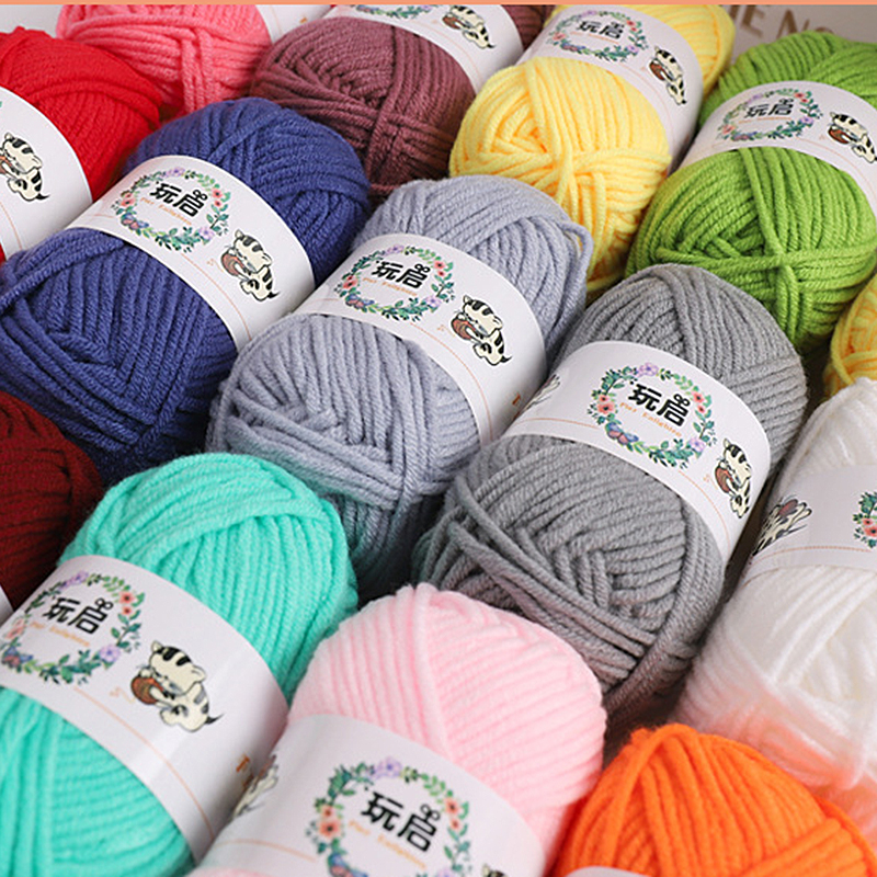 25g Baby Milch Baumwollgarn zum Handstricken Häkelgarn DIY Linie zum betroffen weicher Faden DIY Amigurumi zur Seite fahren Puppe