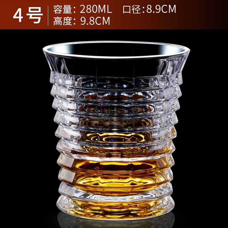 Varmebestandig blyfri gennemsigtig vinglas øl steins whisky brandy vodka kop multi mønster drinkware bar: 4