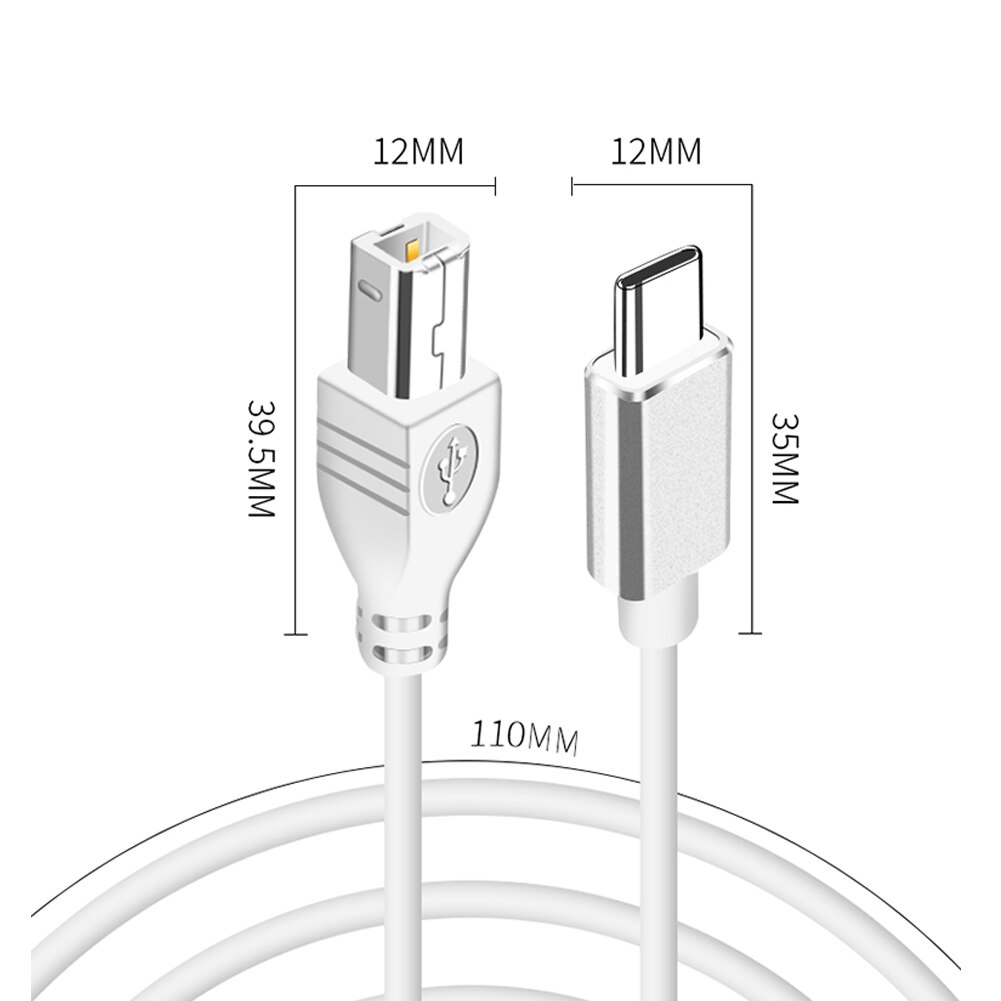 Câble USB Micro/Type C vers USB B Midi, pour imprimante de musique électronique, cordon d&#39;interface MIDI, Instrument, contrôleur Midi, câble de clavier