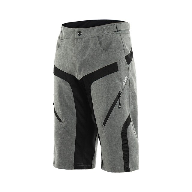 Arsuxeo short de cyclisme pour homme, résistant à l'usure, pour sports de plein air, descente, vtt, vélo de montagne, résistant à l'eau, réfléchissant 1802: 1802 gris / S