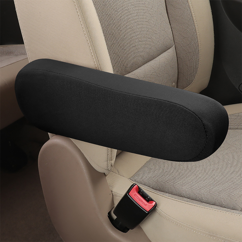 1 pcs Elastic Car Front Seats Armrests Cover Universal Auto Centre Console Armrest Protector Covers Car Accessories Interior: WHITE