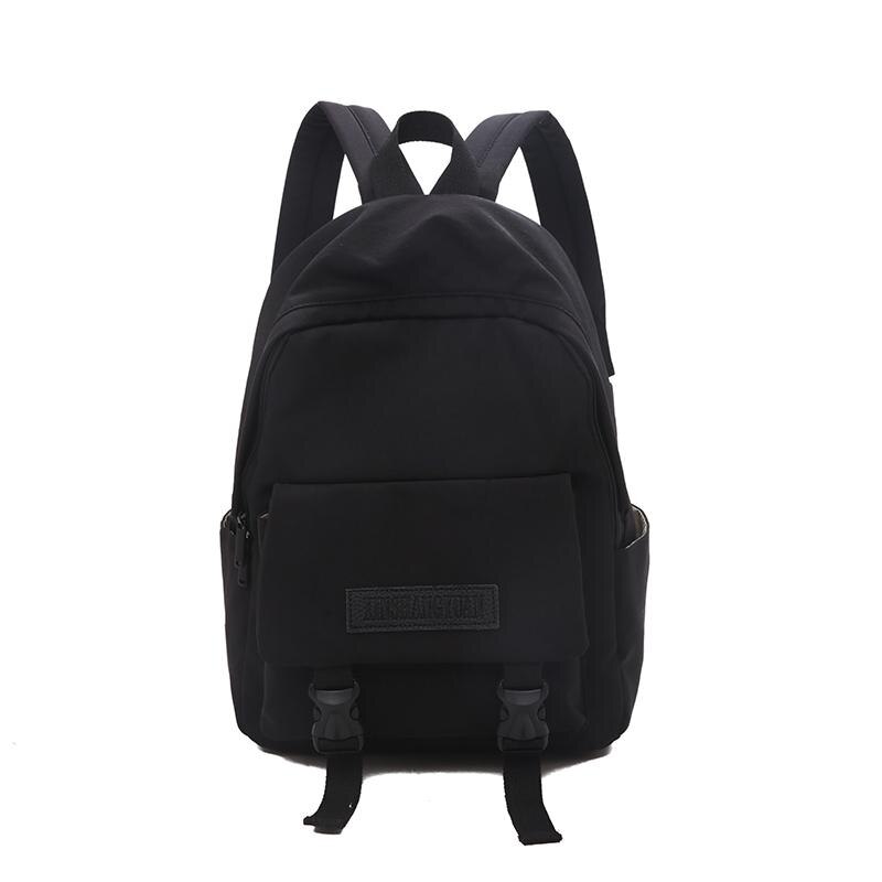 Backpack Women Backpack Women Shoulder Bag solid color School Bag For Teenage Girl Children Backpacks Travel Bag: Black2