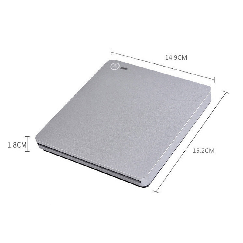 -USB External CD/DVD Drive Type C 3.1 Portable Ultra-Thin Drive-Free CD Movies Players for Laptop PC Windows Mac