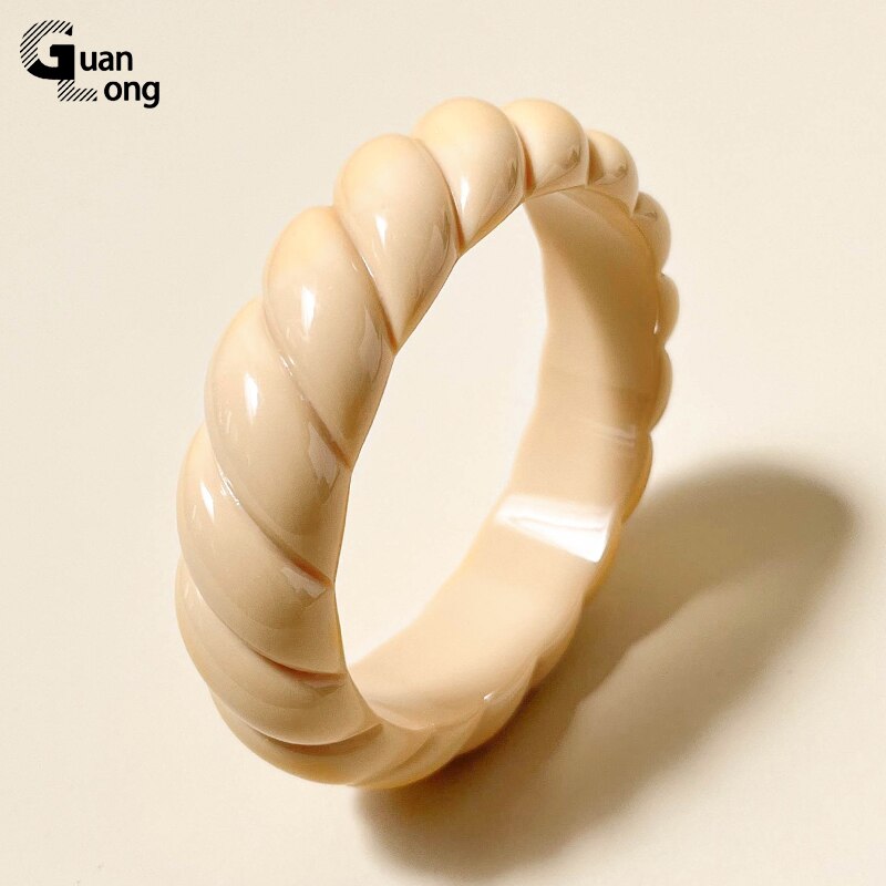 Guanlong 2017 nova resina parafuso pulseira europeu americano moda senhoras pulseiras bijoux