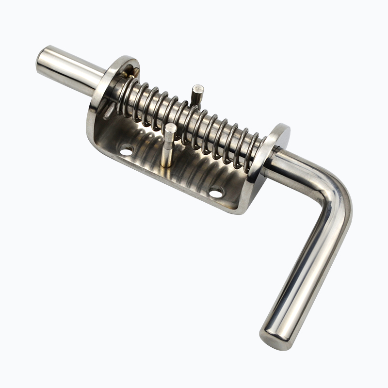 304 Stainless Steel Strip Spring Latch Door Latch Anti-Theft Sliding Round Latch Door Latch, Spring Force Door Latch