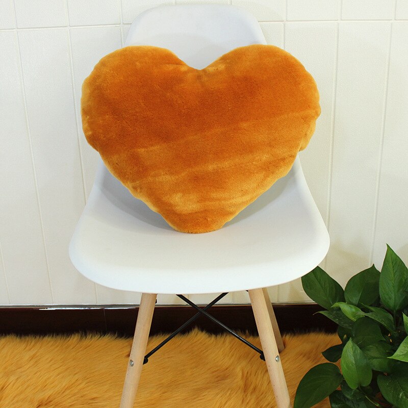 Werfen Kissen für Zurück Nette Herz Geformt PP Baumwolle Füllung Wolle-wie Stoff Rückenlehne Kissen Weihnachten für Freundin frau: Kamel