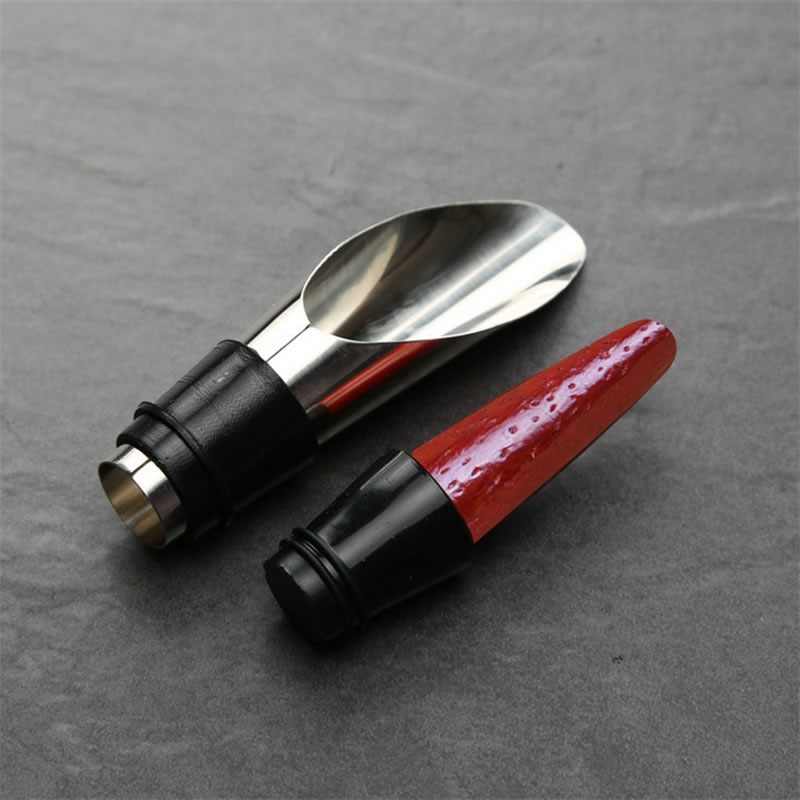 Roestvrij Staal Wijnfles Schenktuit Met Hout Stopper Fles Schenktuit Stopper Gemeten Drank Fles Pourers KTV Tool Bar