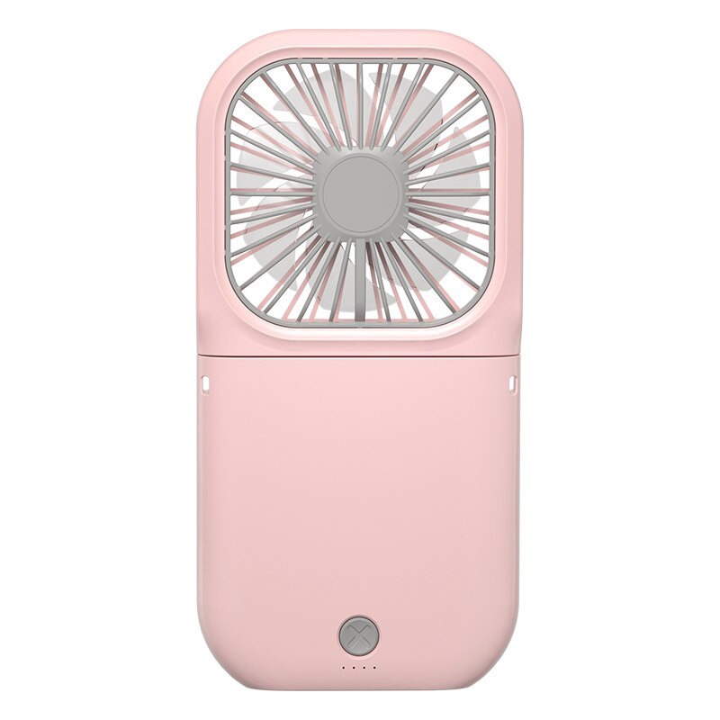 iHoven Portable Table Fan USB Rechargeable with Power Bank Hand Held Fan 180° Adjustable Desktop Mini Fan for office Home: Pink