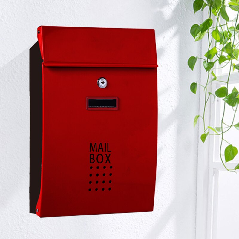 Wall Mounted Stainless Steel Mailbox Outdoor Warehouse Apartment Home Garden Letterbox Vertical Locking Mail Post Box F6011: 12