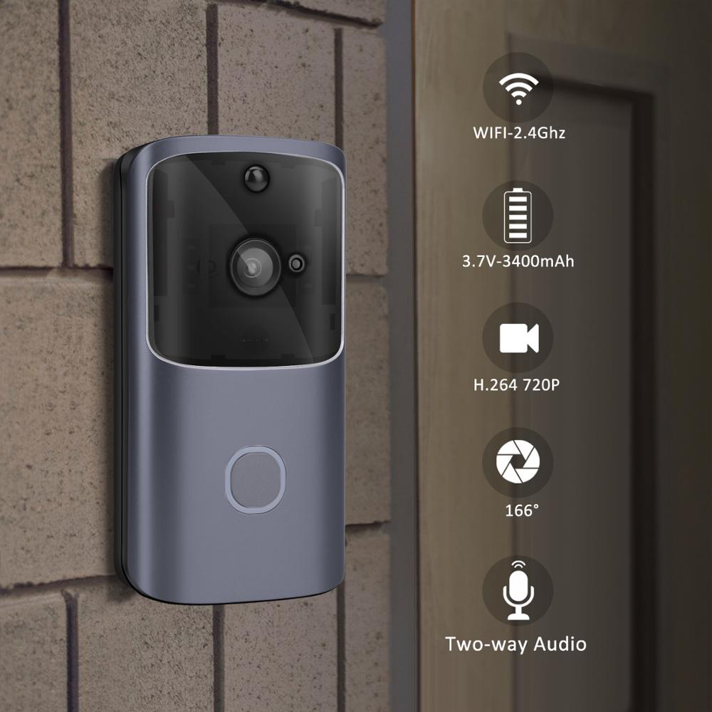 Trådløs dørklokke smart sikker dørklokke 720p/1080p sikkerhedskamera til hjemmet