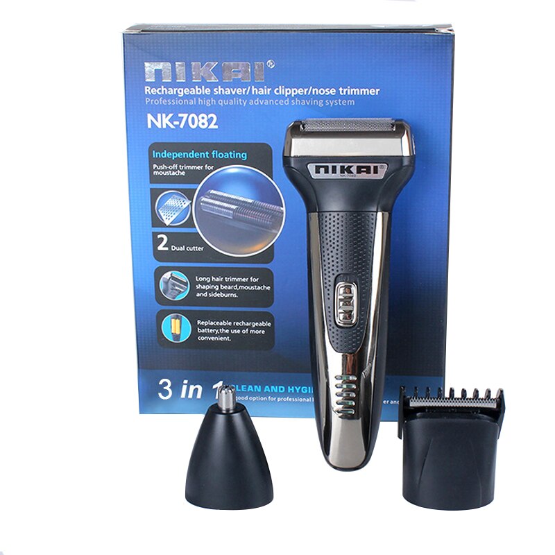 3in1 Scheerapparaat Kit Nat Droog Scheerapparaat Voor Mannen Oplaadbare Elektrische Scheerapparaat Hair Facial Body Scheren Machine Multifunctionele