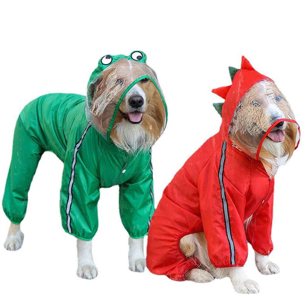 Chaqueta impermeable para perro, chubasquero reflectante ligero para perro, ropa de lluvia a prueba de viento, disfraz para mascotas, trajes para perros medianos y grandes