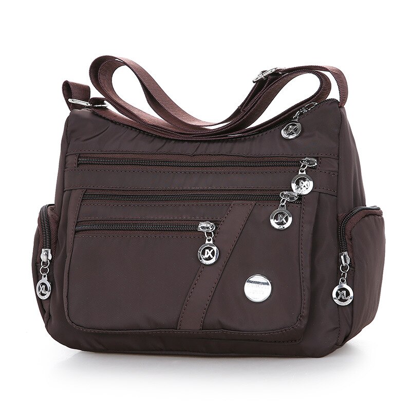 Borsa a tracolla multi-tasca Casual borsa a tracolla Oxford impermeabile borse moda borse da viaggio di grande capacità borsa sac: brown
