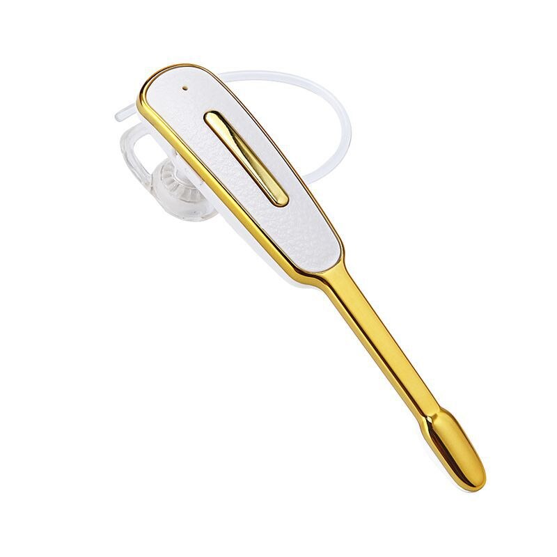 Hm1000 bluetooth-øretelefoner øresnegl håndfri forretningssport headset stereo auriculares med mikrofon til android til ios xiaomi-telefon: Hvidt guld