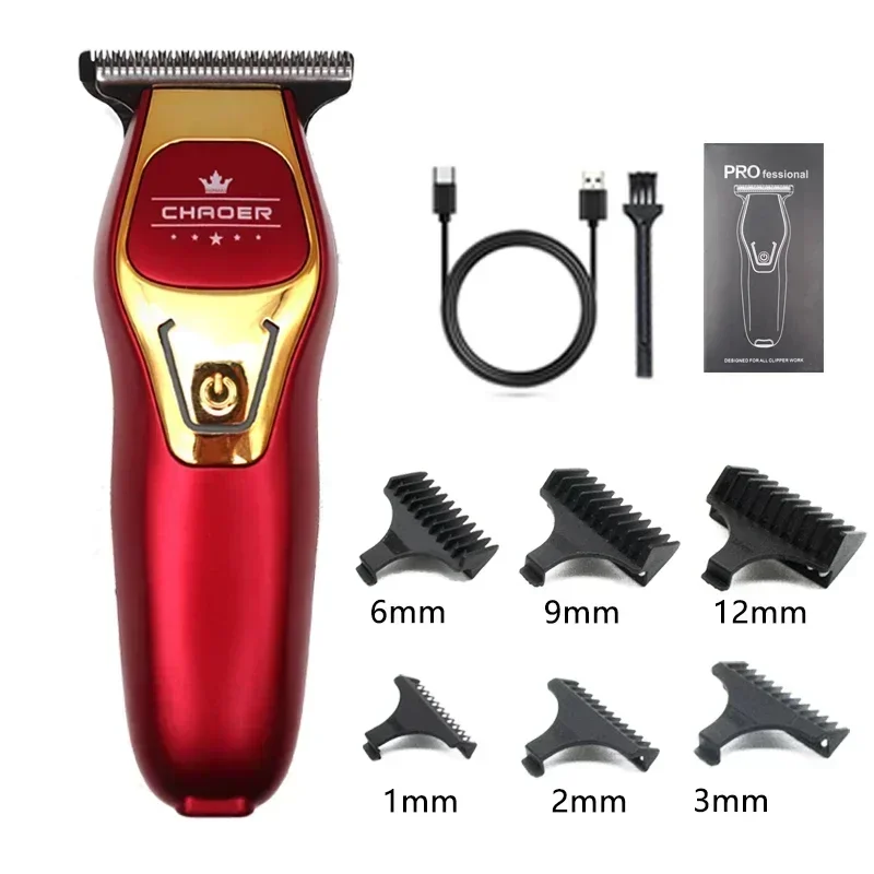 CHAOER A97 Professionelle Herren-Haarschneidemaschine, Mini-Akku-Haarschneidemaschine, 0 mm, rasierter Kopf, USB-Aufladung, Haarschneidemaschine: Blau