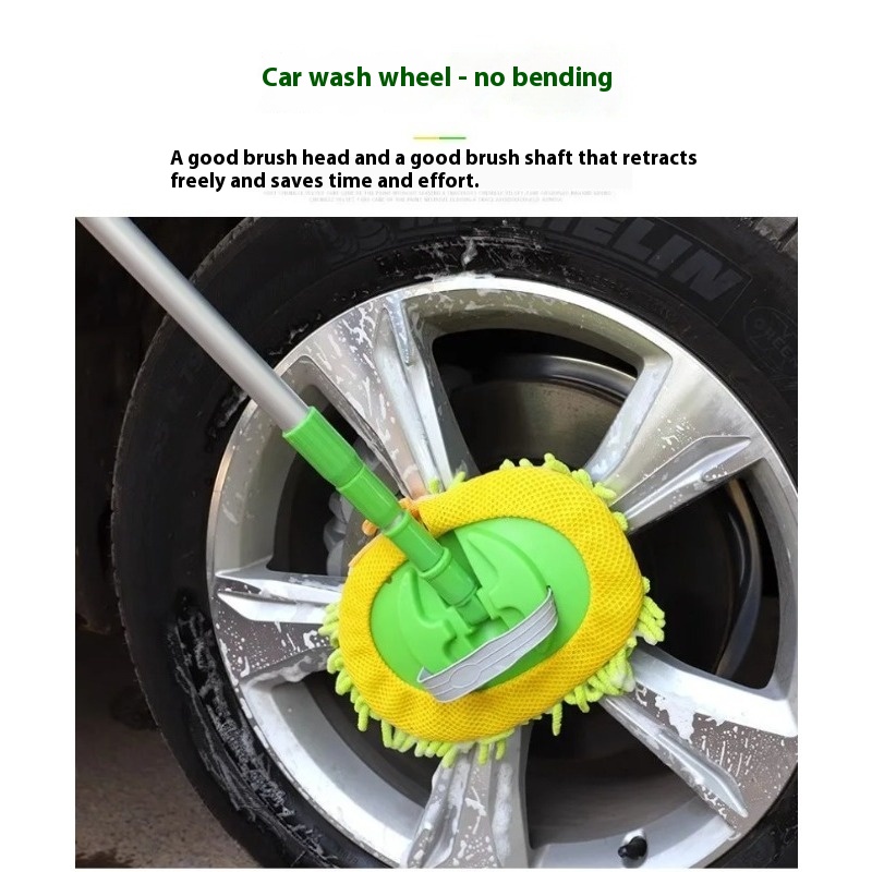 Car Washing Mop Cleaning Brush Telescopic Long Handle Cleaning Mop Chenille Broom Care Detailing Mop Brush Car Cleaning Tools
