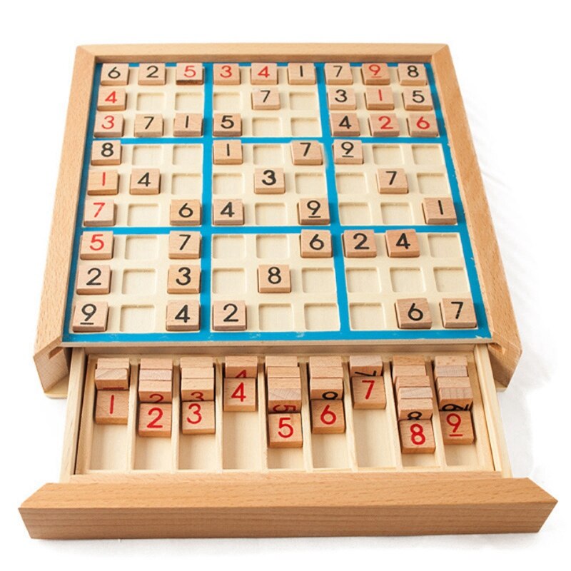 Sudoku skak cifre 1 to 9 kan kun sætte en gang i en række linje og kontrollere intelligente fancy pædagogiske træ legetøj glade spil: Default Title