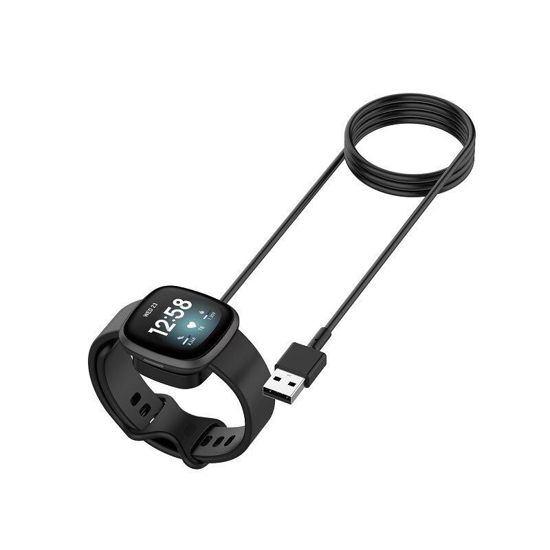 molo di ricarica per Fitbit Versa 3/senso accorto guarda cavo di ricarica base dati di ricarica USB per supporto caricabatterie Fitbit senso