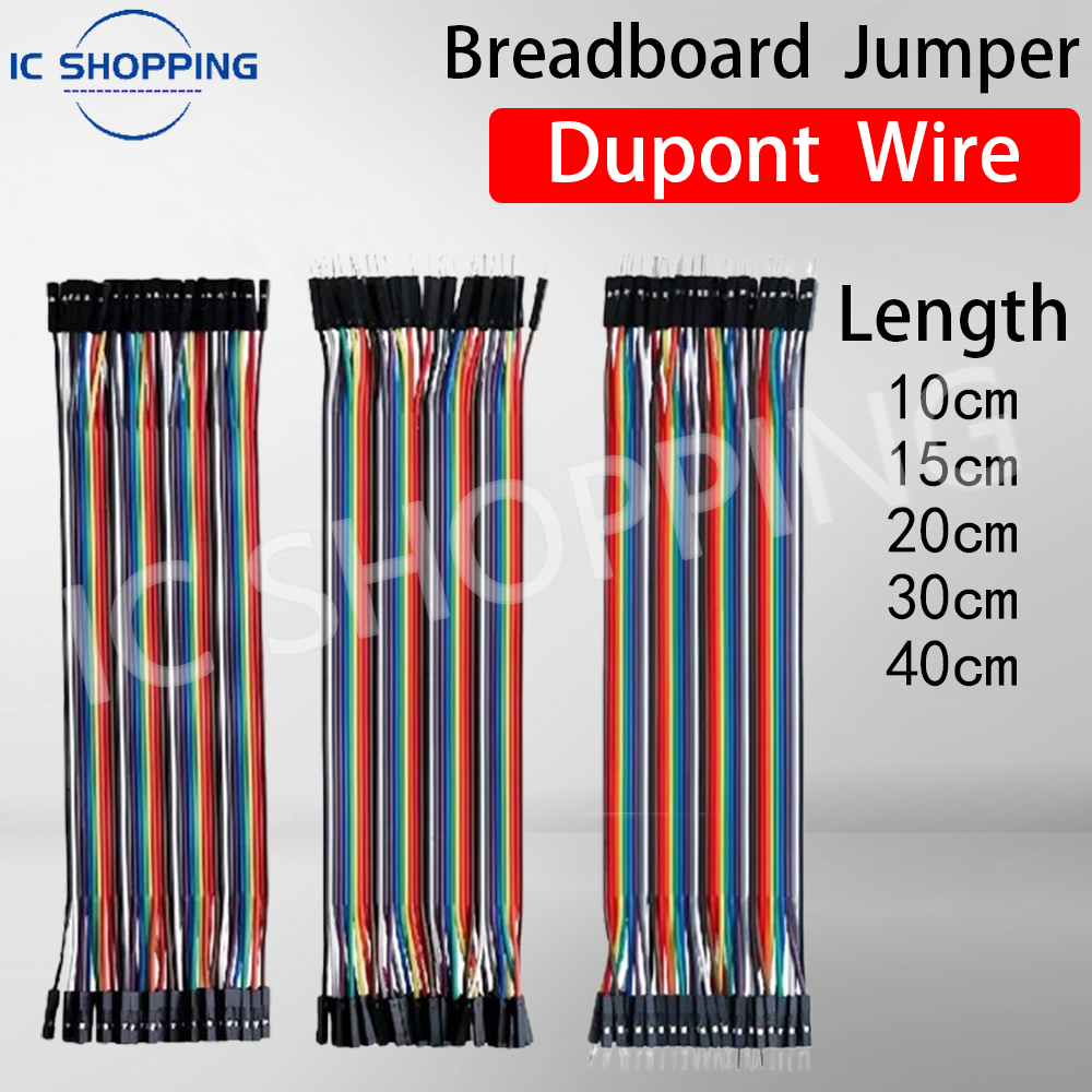 Jumper Wire 40PCS DuPont Line DuPont-kabelverbinding man op man + vrouw naar vrouw en man-vrouw voor Arduino DIY KIT