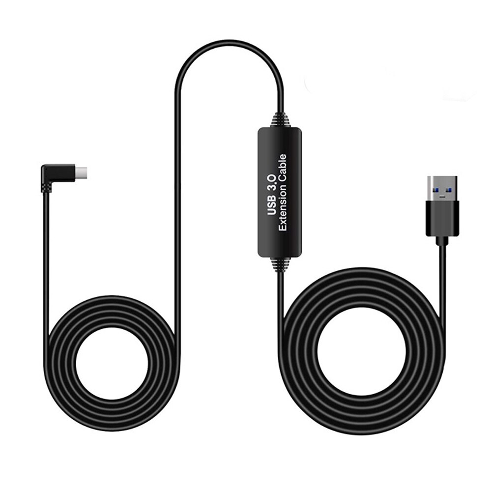 Com impulsionador de sinal vr jogo usb c 3.0 gaming pc fone de ouvido extensão ligação cabo carregamento rápido para oculus quest: 5 Meters