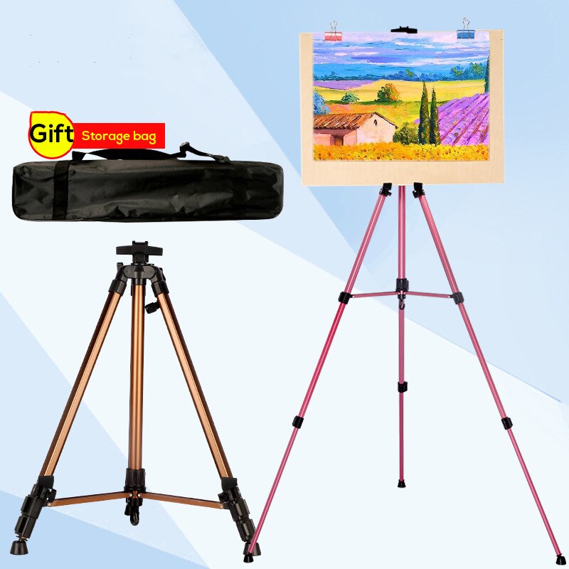 Portable Adjustable Metal Sketch Easel Stand Foldable Travel Easel Aluminum Alloy Easel Sketch Drawing For Artist Art Supplies