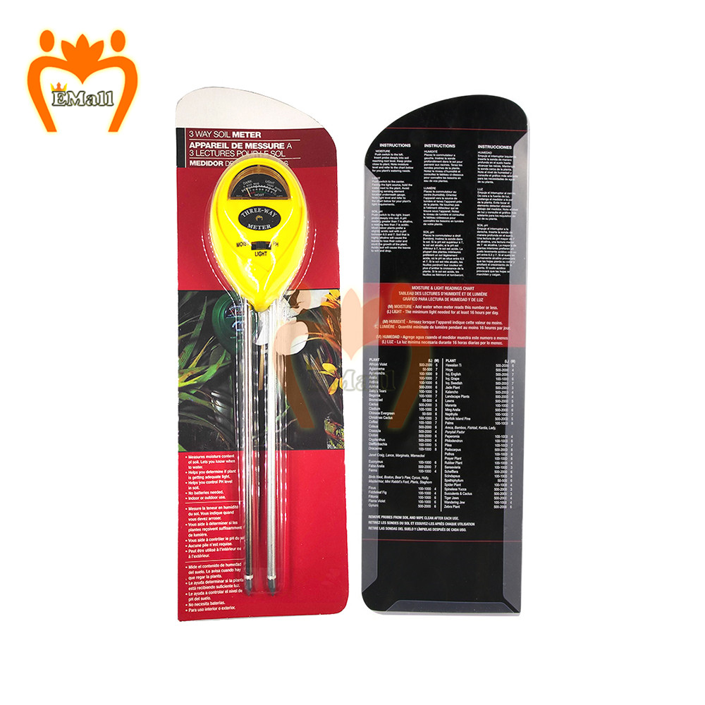 Soil Alkalinity and Acidity Tester Multi-purpose Garden Tool Indoor Outdoor Plant Flower Soil Hygrometer Ph Test Moisture Sensor