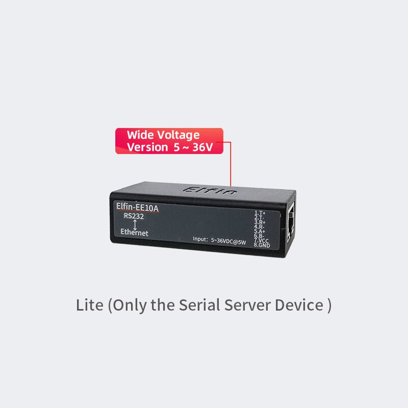 Seriële Server RS232 Enkele Seriële Server Naar Ethernet Modbustcp/Http EE10A: Black