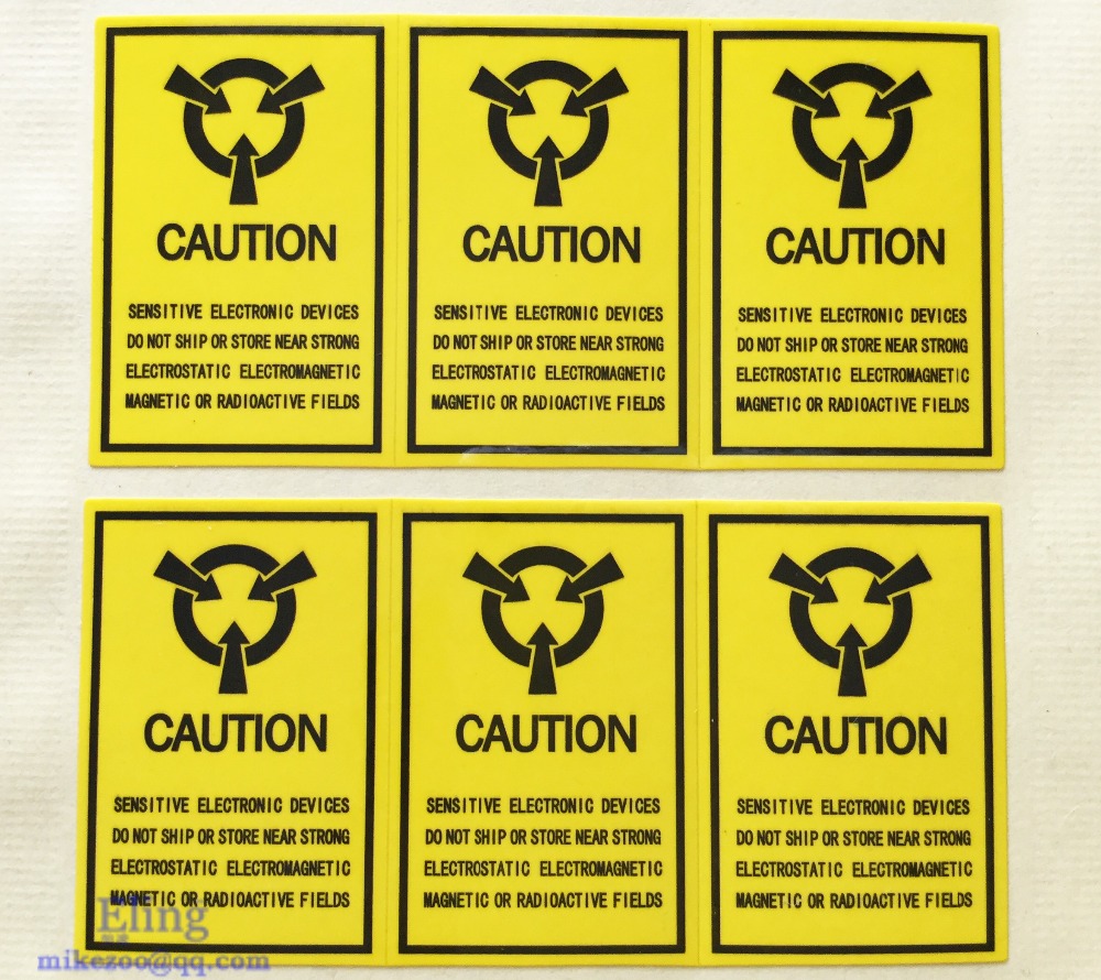 420pcs 27x40mm CAUTION SENSITIVE ELECTRONIC DEVICES Equipment Storage Safety Reminder Handling Warning Label Sticker