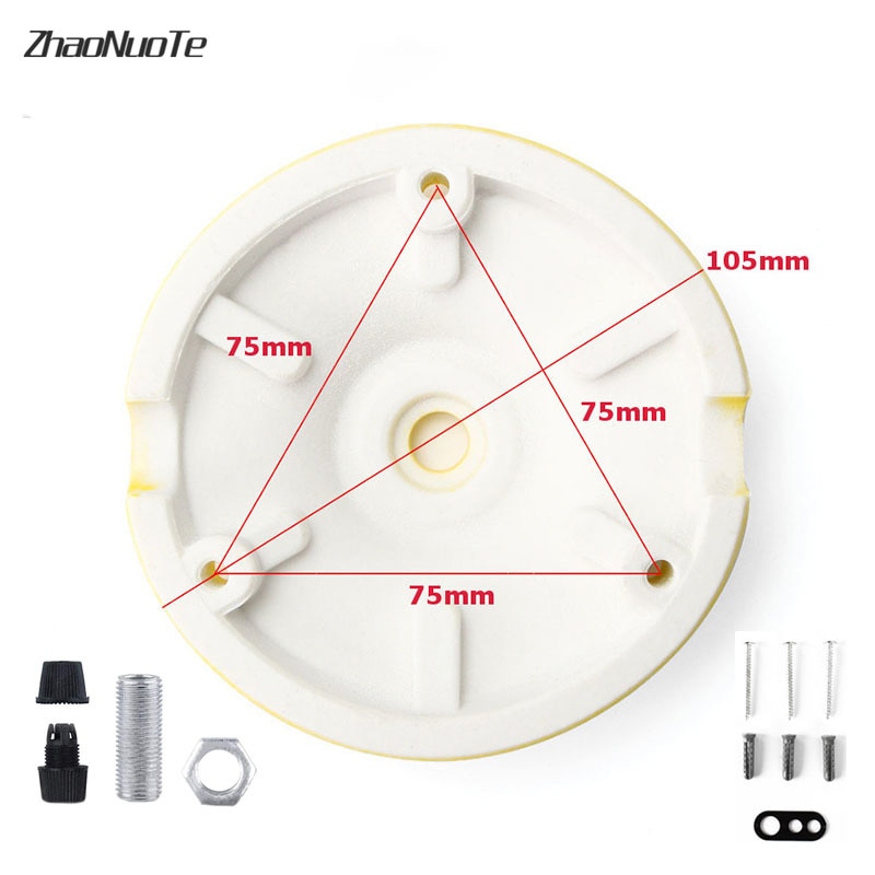 Ceramic Ceiling Pan Pendant Lamp Disc Ceiling Fixed Lamp Base Table Lamp Round Seat Lighting Accessories