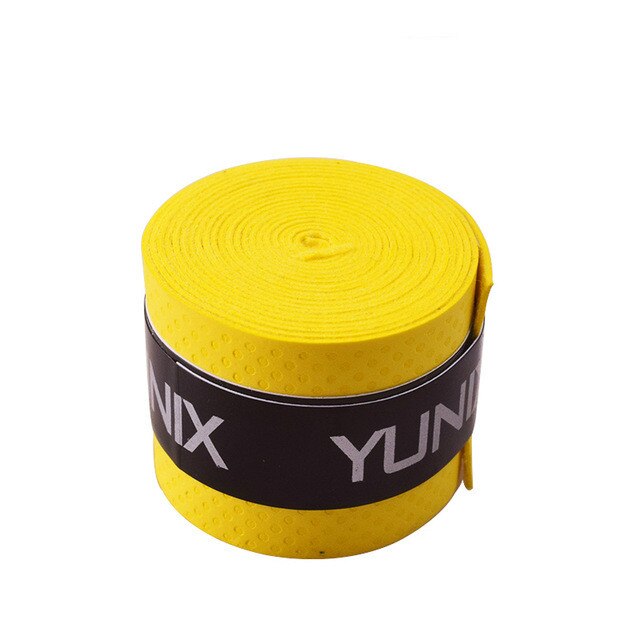 Poignée de Tennis en PU anti-vibration, 3 pièces, bandeau anti-transpiration: YELLOW