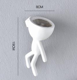 Bloempot decoratie portretkunst witte bloempot abstract beeldhouwwerk bloemstuk woonkamer zachte decoratie decoratie: A