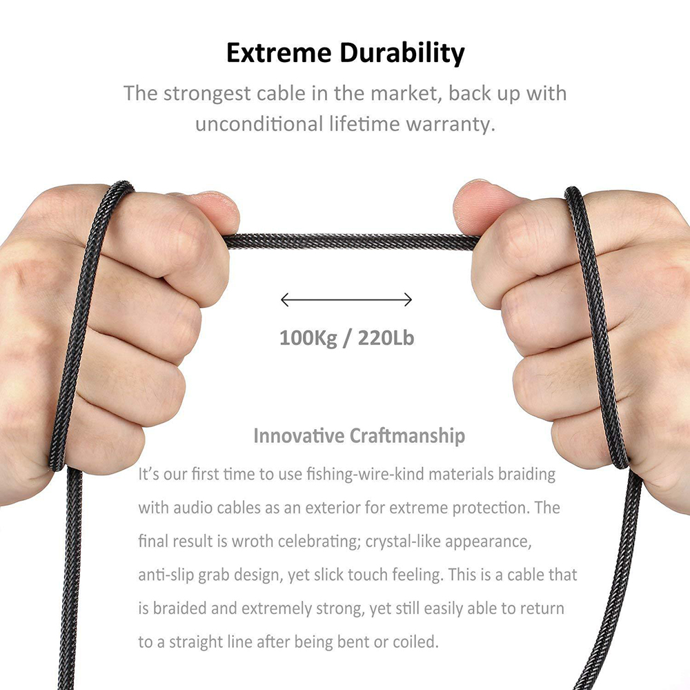 Hannord 3.5mm Audio Verlengkabel 1 m/1.5 m/2 m/3 m/5 m/8 m/10 m Jack Man-vrouw Hoofdtelefoon Kabel Jack Aux Kabel Voor iPhone Xiaomi