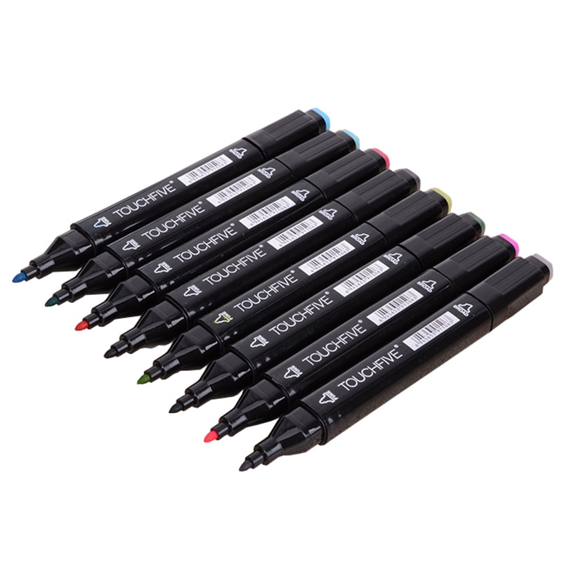 TouchFIVE Dual Tips Art Sketch Twin Marker Pens 36 48 72 80 168 Colors Alcohol Based Ink Art Markers for Student and