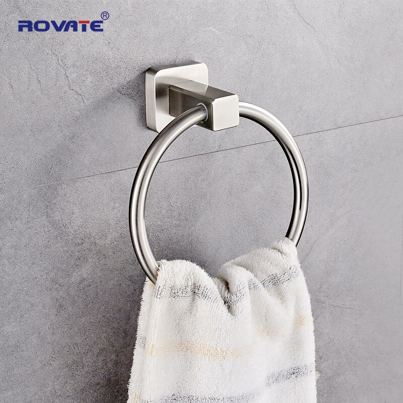 Rovate Badkamer Handdoek Ring 304 Rvs Wc Wall Mount Ronde Handdoek Houder