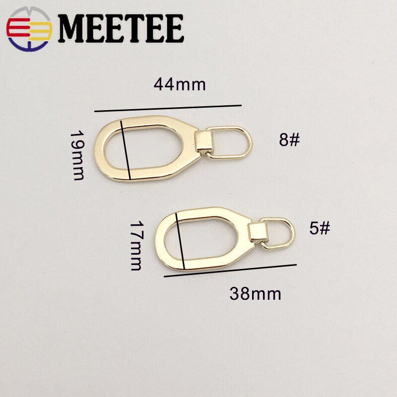 Lote de 10 Uds de cremalleras metálicas respetuosas con el medio ambiente 5 #8 # para chaquetas, zapatos, deslizadores con cremallera, tira de cremallera, lengüeta, kit de reparación instantánea, manualidades DIY