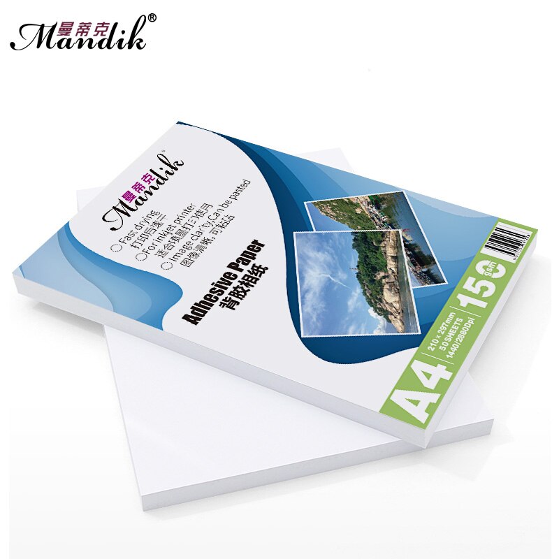 135G 150G A4 50 Vellen A6 100 Vellen Gegoten Gecoat Zelfklevende Inkjet Printing Fotopapier Sticker Label papier
