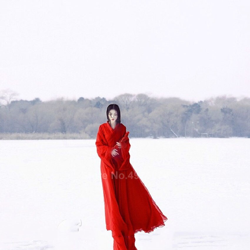 Oriental tradicional chinês hanfu vestido para mulher sólido vermelho plus size chiffon trajes de dança folclórica feminino do vintage tang terno
